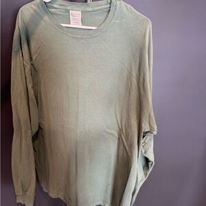 Comfort Wash Olive Green Long-Sleeve Men's Tee
